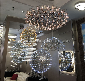Moderne SS hall de <span class=keywords><strong>l</strong></span>'hôtel star LED lustre oeuf forme ovale pendentif lumière - Product Image 4