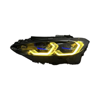 Feux avant LED laser tricolores SJC USA STOCK pour BMW Série 4 G22 M3 G80 M4 G82 420i 430i 440i 2021-2023 Jaune Blanc Ambre