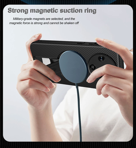 Funda para Móvil Honor <span class=keywords><strong>600</strong></span> Pro/<span class=keywords><strong>600</strong></span> Lite/Play 10A/X8d 9, Textura de <span class=keywords><strong>Fibra</strong></span> de Carbono Premium de Lujo, Soporte Magnético para Auto, Antigolpes - Product Image 2