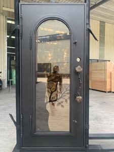 Wrought Make Cast Handle Glass Entri White Mesh Ornament Shenzhen Stop Iron-Sheet-<b>Door</b> Machine Iron <b>Door</b> - Product Image 1