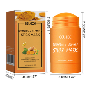 Mascarilla Facial de Barro con Cúrcuma, Vitamina C y Glicerina Hoygi - Tratamiento Dirigido para el Acné, Control de Grasa, Reduce Manchas Oscuras, Portátil, No Grasoso, Para Todo Tipo de Piel - Product Image 1