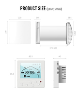 Système de récupération d'air mini avec télécommande ERV, ventilateur à volet manuel, récupérateur d'énergie, haute efficacité 20-50