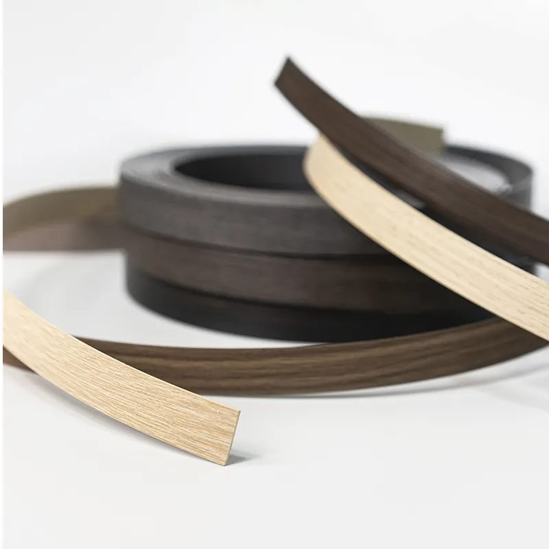 2mm Flexible Plastic Wood Grain Furniture Mdf Pvc Edge Banding Tape For Wood Tables