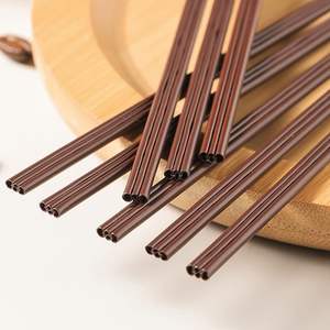 หลอดคนกาแฟแบบสามรู 2-in-1  แบบใช้แล้วทิ้ง ทำจากพลาสติก - Product Image 1