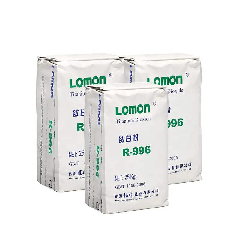 Lomon-buena blancura, marca tio2, dióxido de titanio, grado de rutilo lomon r996 para pintura/recubrimiento/marcado de carretera