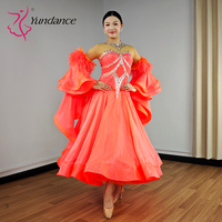 B-25093 Yundance strass nouveauté robe de danse de salon Standard international haute qualité flamme Satin robe en mousseline de soie