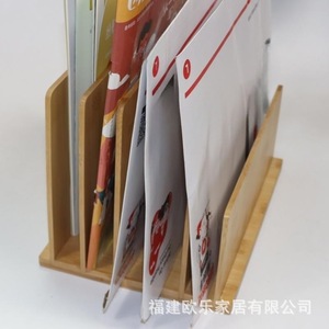 Carpeta de bambú, organizador de documentos y archivos para escritorio de oficina, archivador multifuncional, modelo personalizado para exportación - Product Image 3