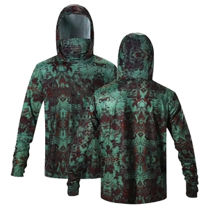 T-shirt de pêche unisexe grande taille à manches longues en Spandex/Polyester UPF50, anti-bactérien, camouflage, séchage rapide, respirant - Product Image 3