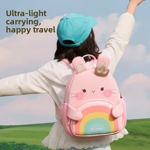 Mochila Unissex para Jardim de Infância Idades de 3 a 6 Anos Estampa de Animais <span class=keywords><strong>Mini</strong></span> Princesa Fofa Respirável Leve em Neoprene com Zíper - Product Image 1