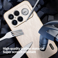 Nouvelle coque de téléphone en cuir uni avec cadre plaqué anti-traces de doigts pour Redmi K90 K70 E K80 Pro pour POCO F8 Ultra X6 F7 F8 Pro