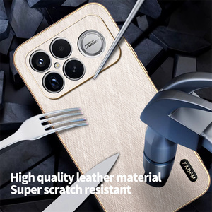 Nouvelle coque de téléphone en cuir uni avec cadre plaqué anti-traces de doigts pour <span class=keywords><strong>Redmi</strong></span> K90 K70 E K80 Pro pour POCO F8 Ultra X6 F7 F8 Pro - Product Image 5