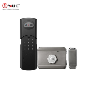 Cửa sắt cũ sửa đổi đầu bò mật khẩu vân tay khóa Wifi Kiểm soát chống Trộm Cửa điện thông minh cho ký túc xá - Product Image 1