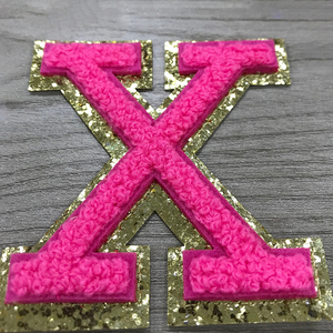 Oem đầy màu sắc sequin thư và số sắt trên Chenille các bản vá lỗi tùy chỉnh - Product Image 2