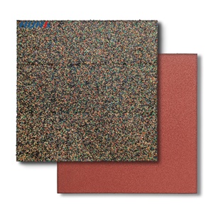 Gran oferta de fábrica, 20 "x 20" x 3/4 ", azulejo de goma resistente, alfombrilla roja antideslizante a prueba de intemperie <span class=keywords><strong>para</strong></span> parque infantil, gimnasio al aire libre - Product Image 5