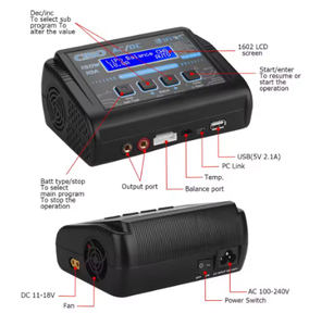 HTRC C150 스마트 밸런서 충전기 RC 비행기 부품 <span class=keywords><strong>LiPo</strong></span> LiHV LiFe Lilon NiCd NiMh Pb 배터리 용 AC/DC 150W <span class=keywords><strong>10A</strong></span> 방전기 - Product Image 4