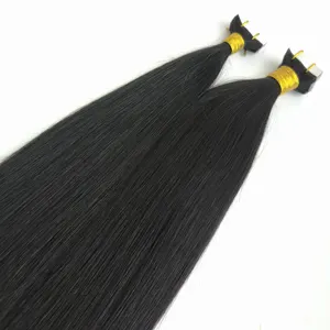 Salon Quality Russian Virgin Double Drawn Remy Cuticle Hair Extensions Natural Black Invisible Tape In