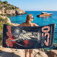 Serviettes de plage surdimensionnées, 250 Years Patriotic, douces, absorbantes, à séchage rapide, pour adultes, hommes et femmes