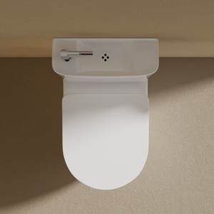 Lavabo y inodoro combinados dos en uno - Lavabo portátil para lavarse las manos con agua caliente - Conjunto de inodoro público con <span class=keywords><strong>cisterna</strong></span> - Product Image 6