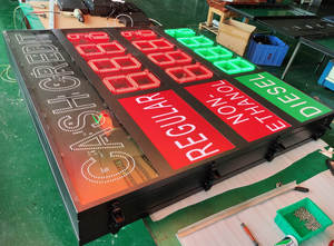 Panneau électronique de <span class=keywords><strong>station</strong></span> service à LED, <span class=keywords><strong>station</strong></span>-service à crédit en espèces Écran numérique Panneau de prix diesel ordinaire sans éthanol - Product Image 3