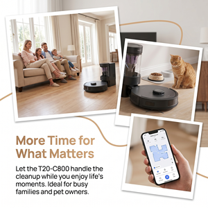 PT20-C800 Auto Empty Robot Vacuum Cleaner 18000Pa LDS Laser Tuya APP Sweep <b>Mop</b> Vacuum Robot For Pet Hair - Product Image 6