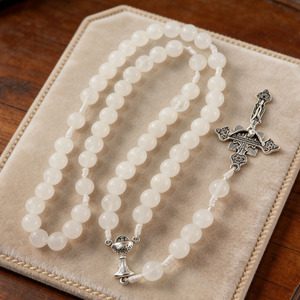 Rosario Cristiano con Perline in Pietra Naturale, <span class=keywords><strong>Collana</strong></span> con Croce, Gioielli Religiosi per Preghiera, Regalo per Donne e Uomini, Vendita all'Ingrosso - Product Image 4