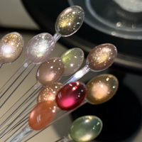 ROUNI 40 Couleurs Gel Polish Magnétique Réfléchissant Effet Œil de Chat Luxe UV, Gel Polish à Haute Pigmentation Plaqué Cristal