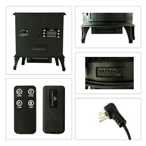 <span class=keywords><strong>Chimenea</strong></span> <span class=keywords><strong>eléctrica</strong></span> de fuego, calentador panorámico curvo independiente, tipo portátil - Product Image 5