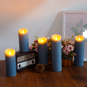 Kakoya Điện <span class=keywords><strong>Flameless</strong></span> Trụ Cột Nến Màu Xanh Nhấp Nháy LED 3D Bullet Hình Dạng Bất Sáp Cho Trang Trí Nội Thất Đám Cưới Diwali Hot Bán Từ Xa - Product Image 5