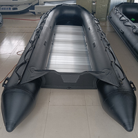 Plancher en bois d'usine CE Grand bateau ponton en PVC gonflable de sauvetage à l'aviron 6m 7m 8m 9m 10m 12m avec moteur hors-bord
