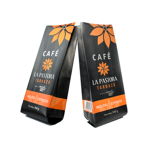 ถุงใส่กระดาษเมลาร์กระดาษคราฟท์พิมพ์ลายแบบกำหนดเองขนาด12ออนซ์มีช่องซิปสำหรับใส่กาแฟผงเมล็ดกาแฟสำหรับใช้ในอาหาร - Product Image 4