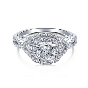 Dylam Bagues pour femmes en argent sterling S925, empilables, classiques, avec pierres de zircone cubique (CZ) de qualité 5A, effet diamant brillant, haute qualité, faible MOQ, en stock - Product Image 1