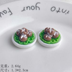 Accessoires en résine brillants en forme de <span class=keywords><strong>jambon</strong></span>, maïs et accompagnement pour hot pot, pour décorations de coques de téléphone DIY, accessoires pour cheveux et autocollants - Product Image 6