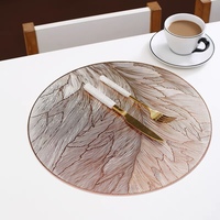 Nouveau Set de Table Circulaire en PVC Minimaliste Moderne, Résistant à la Chaleur, Centre de Table Familial, Design Haut de Gamme Luxe Léger