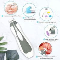 Coupe-ongles électrique pour bébé avec logo personnalisé, kit de toilettage pour bébé 6 en 1, lime à ongles pour bébé, coupe-ongles pour nourrissons, ensemble de manucure pour tout-petits ou adultes