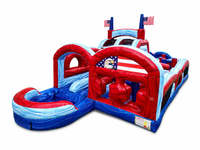 Parcours d'obstacles gonflable sur le thème de la jungle Fun Bounce, multicolores, en PVC commercial, jeu de défi pour enfants pour les parcs d'aventure en plein air