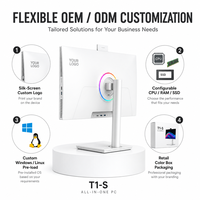 PC Tout-en-Un 24 27 Pouces FHD 1920x1080 Intel Core I3 I5 I7 DDR4 SSD Windows 11 Bluetooth WiFi pour la Maison et le Bureau Utilisation Quotidienne