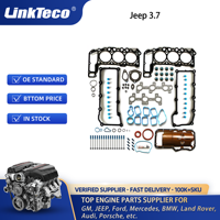 Kit de reconstrucción de reacondicionamiento de motor Linkteco, juego de pernos de junta de cabeza, Kit de árbol de levas apto para Dodge Chrysler Jeep 3,7 Cherokee Commander 02-10