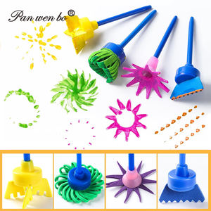 Peinture pour enfants, ensemble de 4 pièces, éponge eva, tête rotative, brosse éponge, graffiti pour enfants - Product Image 4