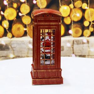 Nouveaux produits : Décoration de cabine téléphonique londonienne rouge personnalisée avec LED blanc chaud, en vente pour la décoration de la maison et les fêtes - Product Image 3