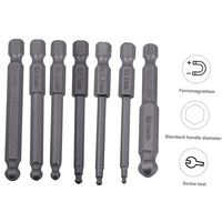 Tournevis Torx en acier de qualité industrielle TOOLJOY, embout hexagonal de 1/4 ", T6-T40, pointe magnétique pour perceuses électriques