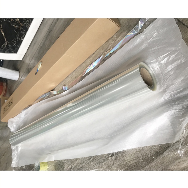 Self-Adhesive PET Roll Film Glossy Matte Cold Laminating Clear Moisture-Proof Stretchable for Packaging Decoration Rigid