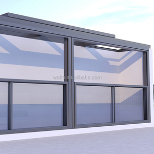 <span class=keywords><strong>Fenêtre</strong></span> coulissante verticale motorisée en aluminium à plusieurs panneaux, <span class=keywords><strong>double</strong></span> vitrage panoramique pour balcon et restaurant - Product Image 4