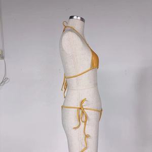 Maillot <span class=keywords><strong>de</strong></span> bain <span class=keywords><strong>2</strong></span> <span class=keywords><strong>pièces</strong></span> à nouer sur le côté, maillots <span class=keywords><strong>de</strong></span> bain sexy, micro string, nouvelle arrivage 2025 - Product Image 2