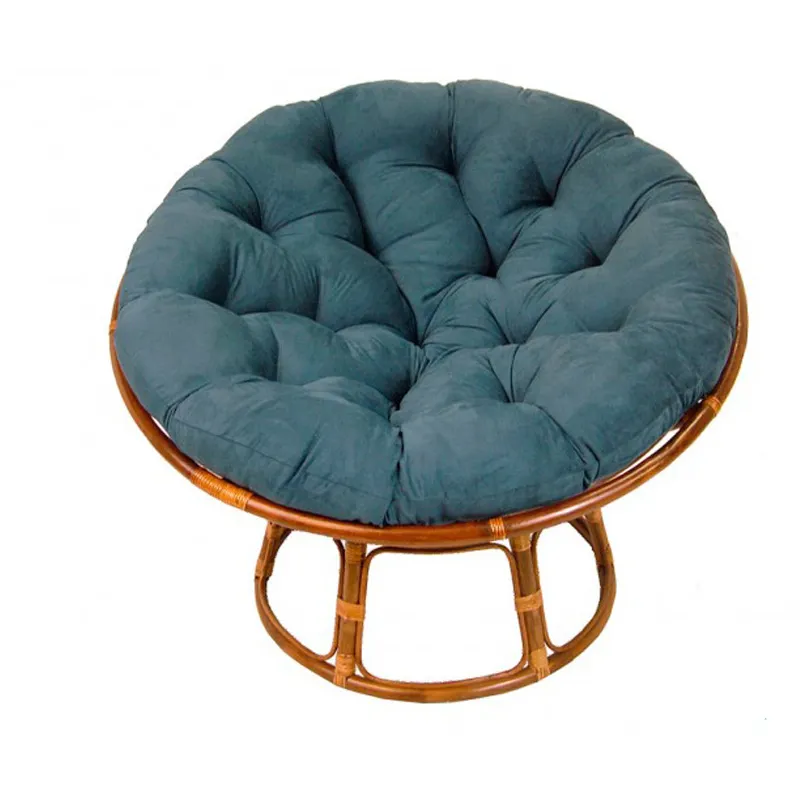 Nouveau Design imperméable solide 100% Polyester coussin de chaise d'extérieur Papasan coussin rond épais surchargé pour suspendre la chaise oeuf