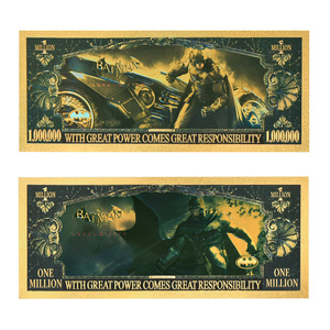 Venta Especial 2026: Colección de Billetes de <span class=keywords><strong>Batman</strong></span> con 5 Diseños, Bañados en Oro de 24K, Impresión UV a Doble Cara, Regalo de Recuerdo - Product Image 5