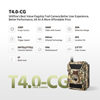 Cámara de Caza con Visión Nocturna 1080P, Solar, 4G, GPS, Tarjeta SD, CMOS, IP66 Impermeable, Conectividad por Aplicación para Seguridad en Granjas y Monitoreo de Animales