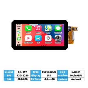 وحدة عرض TFT LCD IPS مقاس 5.5 بوصة بدقة 720×1280 وواجهة MIPI 40 دبوس من علامة LJL للوحات القيادة ومسجلات الدراجات النارية - Product Image 6