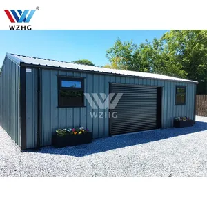 4 * 6 Sustainable Waterproof Prefabricated Flat Roof Metal Garage, Outdoor Storage Shed, Motorcycle Garage