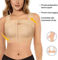 Soutien-gorge post-chirurgical à fermeture avant pour femme, correcteur de posture, push-up, crop top, soutien-gorge de compression chirurgical, grandes tailles