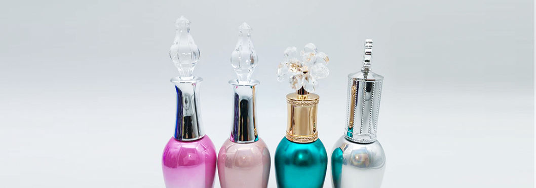 Cosmetics Glass 15 Ml Empty UV Gel Nail Polish Bottle With Brush